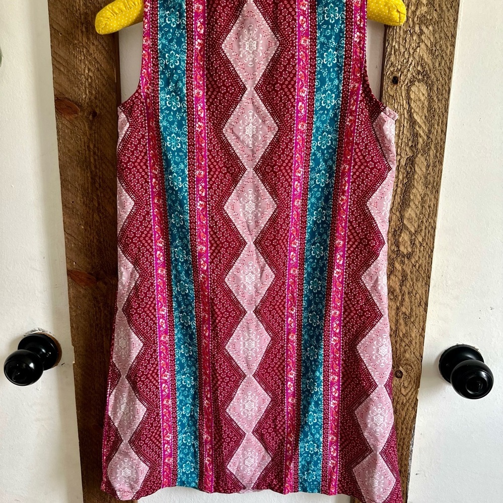 Lily Bleu Boutique Boho Sleeveless Mixed Media Tassel Girls 12 Dress - Picture 14 of 15